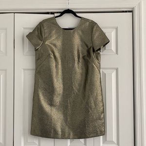 NWT Madewell Gold Lame Dress